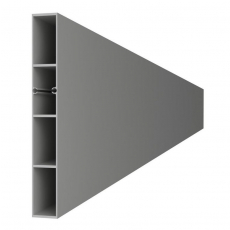 Hliníková lamela, profil 150x19,7x2000mm, sivá