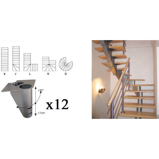 Schodisko SEGMENT NS240 V2450-2230mm, set 12x segment