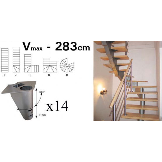 Schodisko SEGMENT NS240 V2830-2570mm, set 14x segment